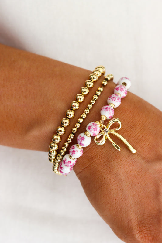 Bows For Days Bracelet - Pink