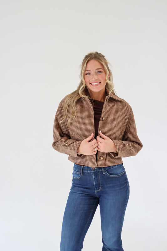 Brown Gingham Jacket