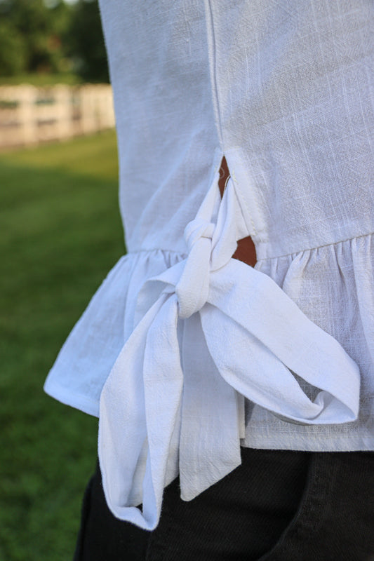 Flirt Alert White Tank Top