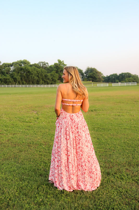 Golden Hour Dreams Strapless Dress