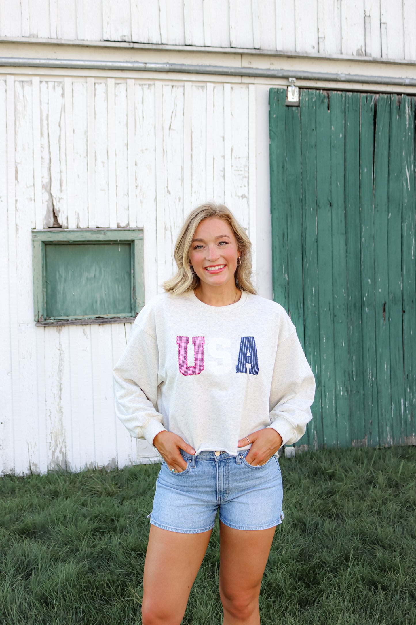 USA Cropped Sweatshirt