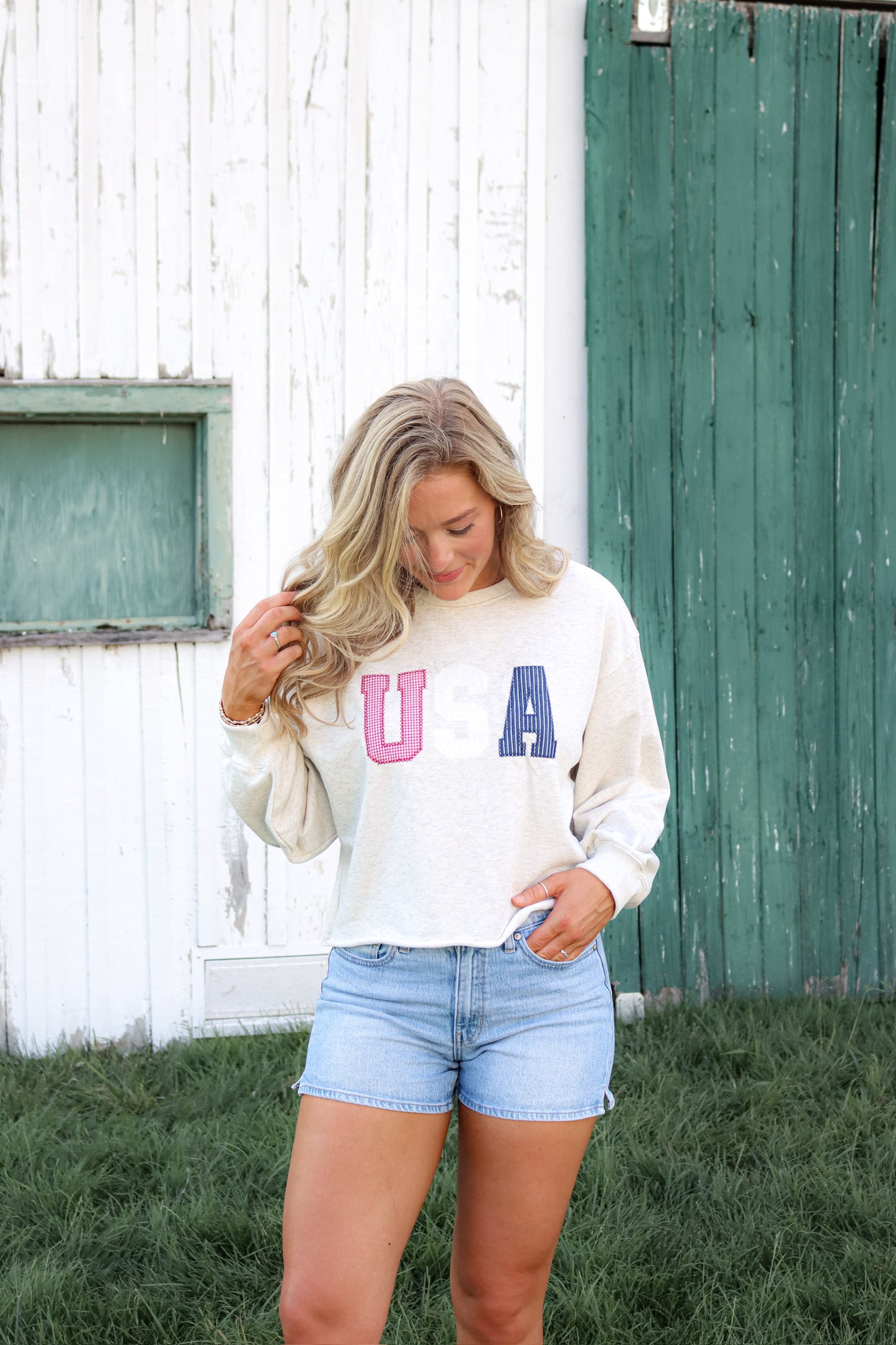 USA Cropped Sweatshirt