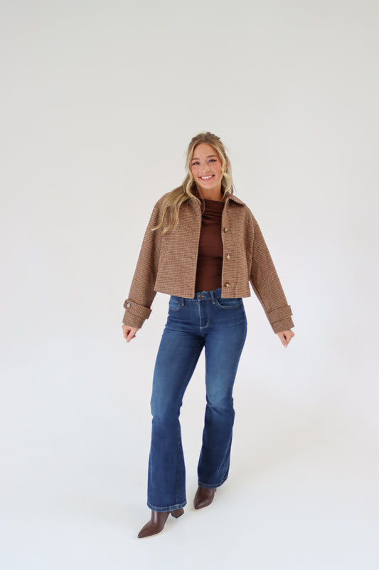 Brown Gingham Jacket