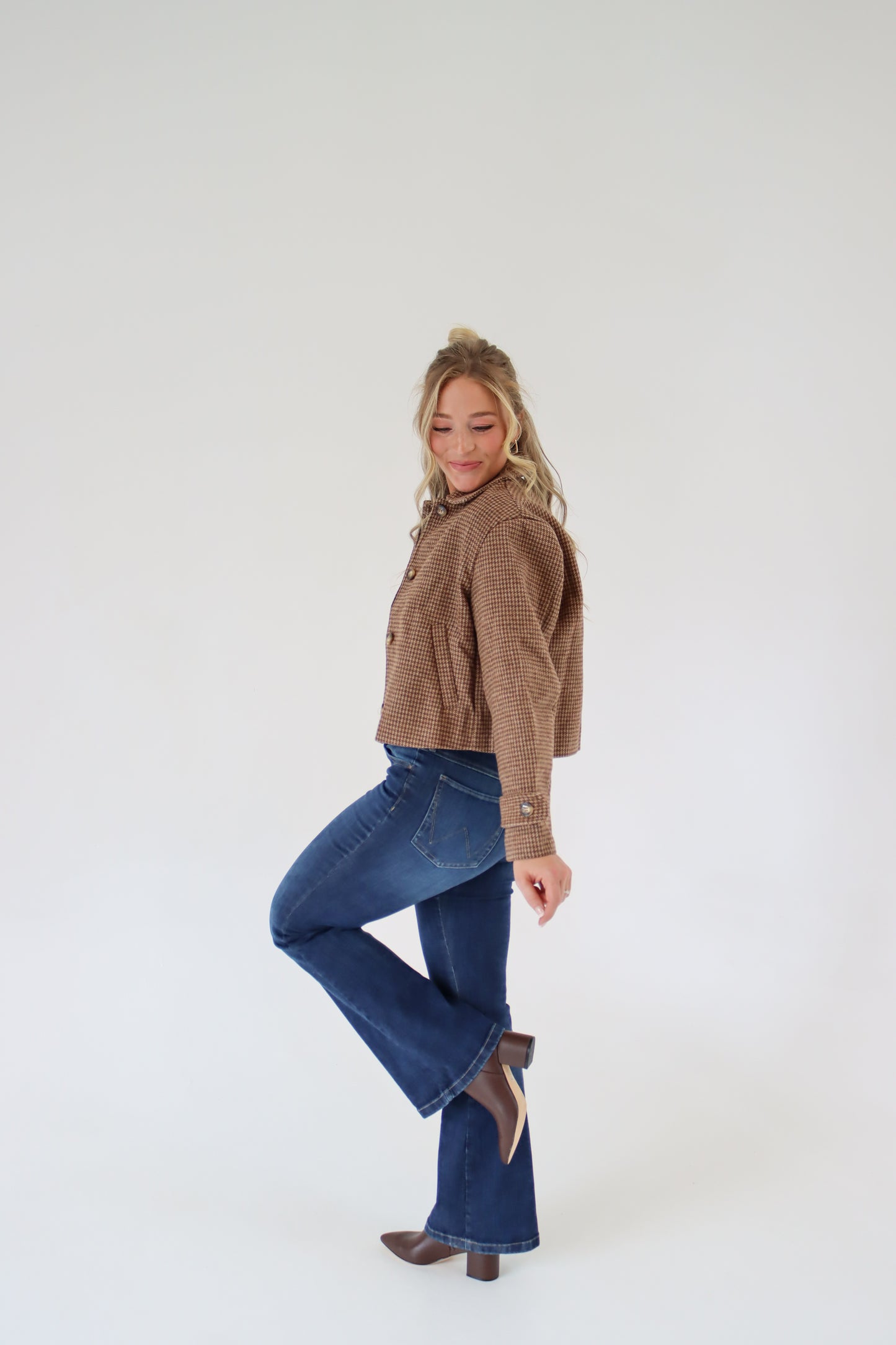 Brown Gingham Jacket