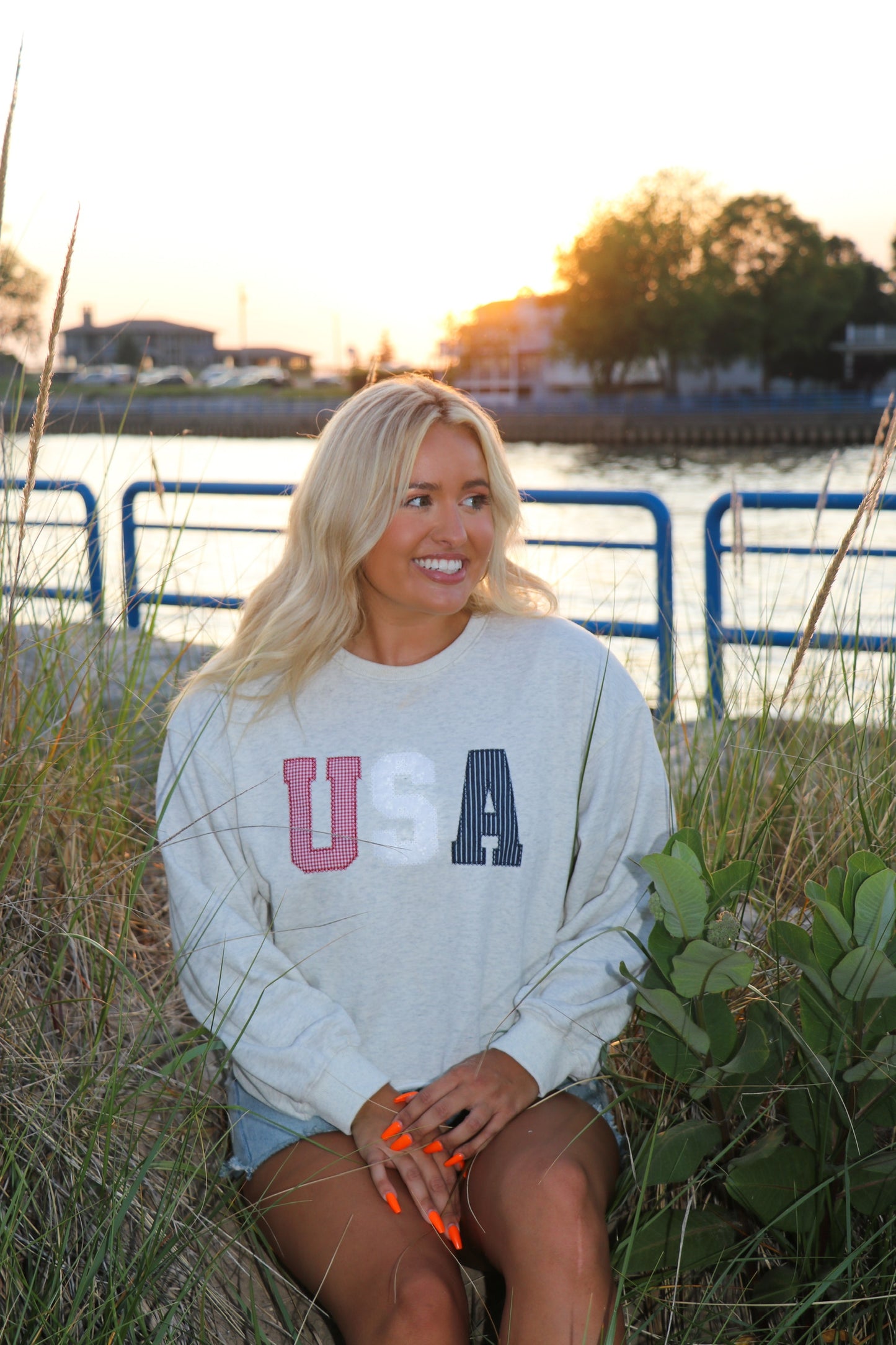 USA Cropped Sweatshirt