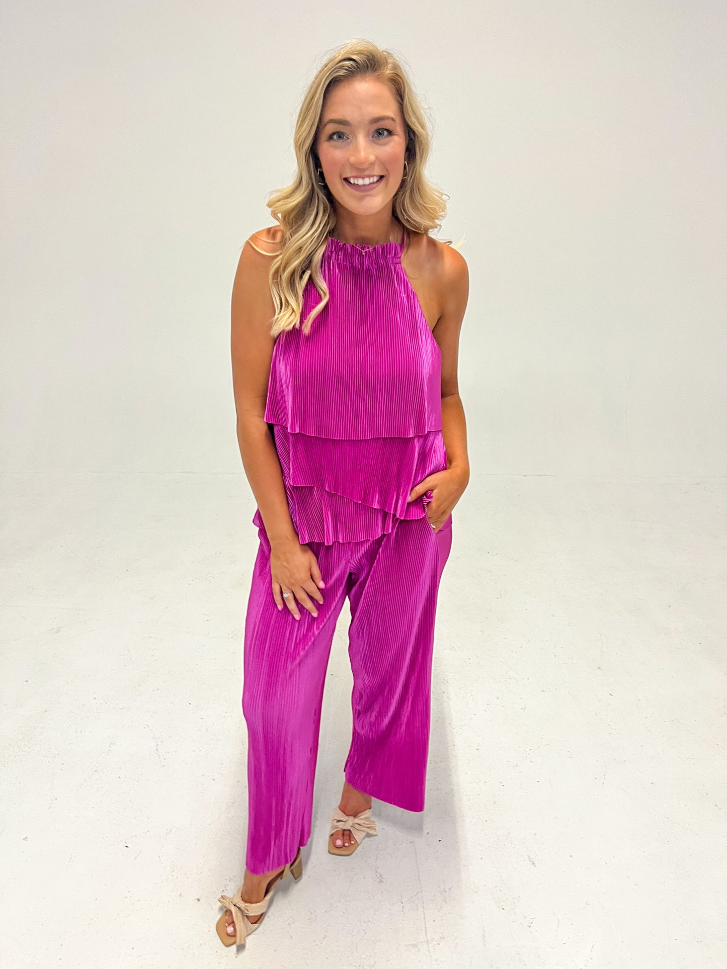 Call Me Maybe Fuchsia Jumpsuit