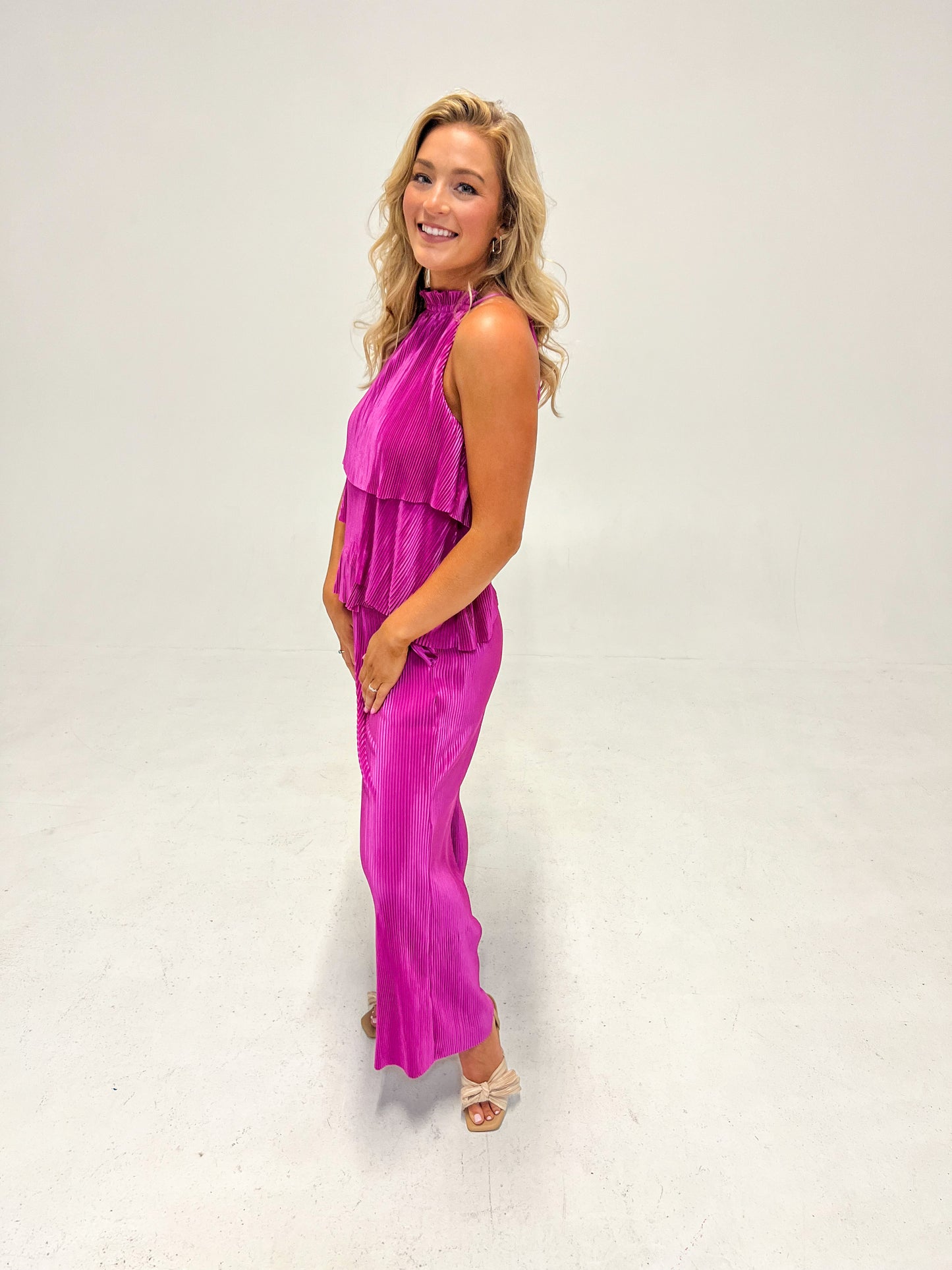 Call Me Maybe Fuchsia Jumpsuit