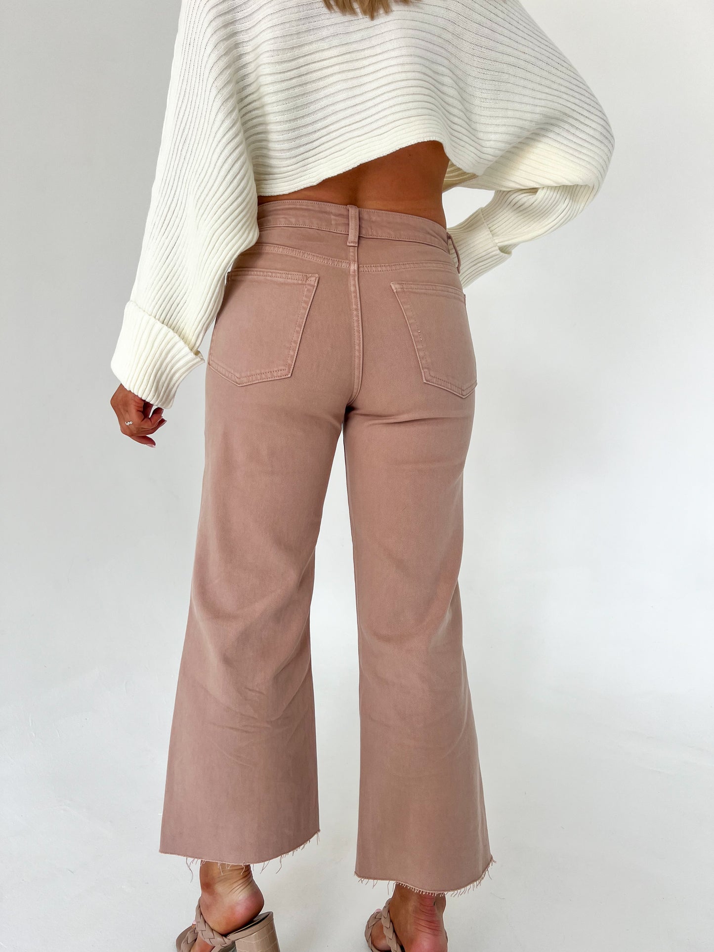 Keep Me Close Blush Pink Wide Leg Pant