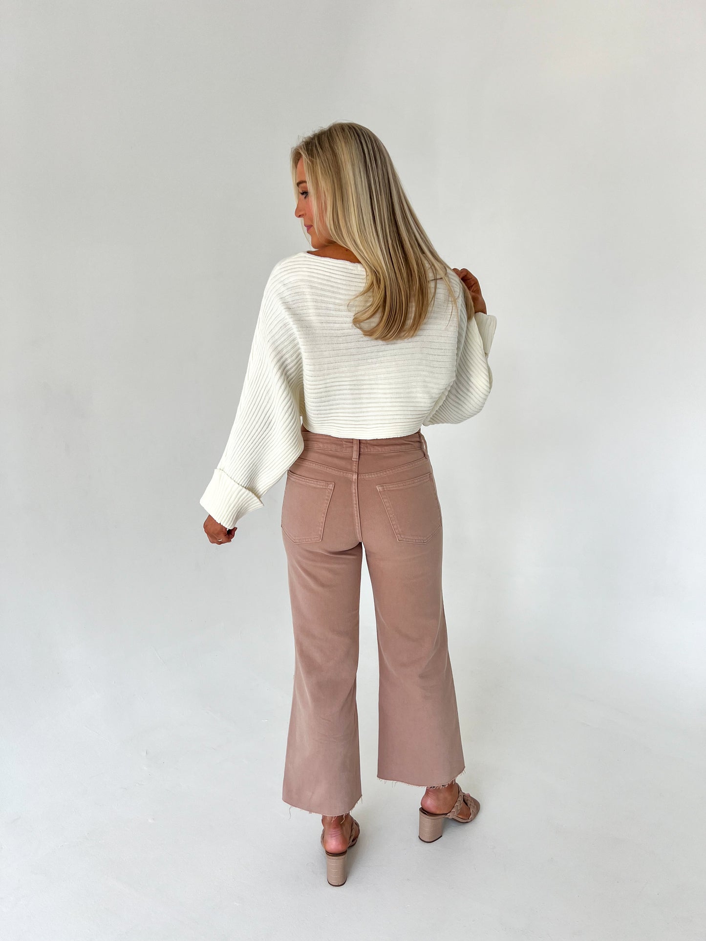 Keep Me Close Blush Pink Wide Leg Pant