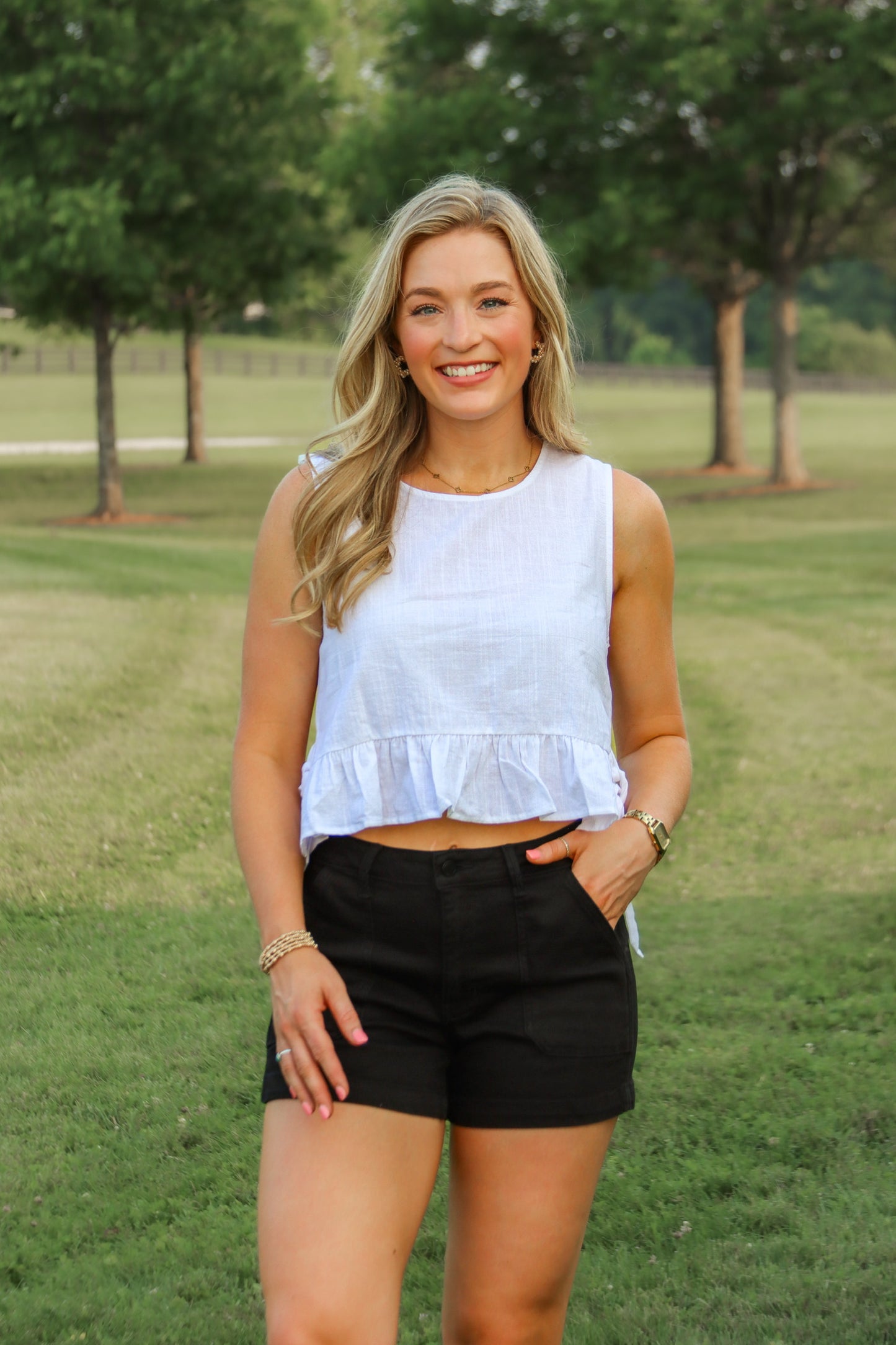 Flirt Alert White Tank Top