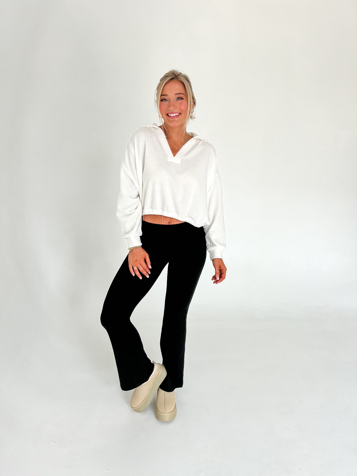 Keep it Casual White V-Neck Top