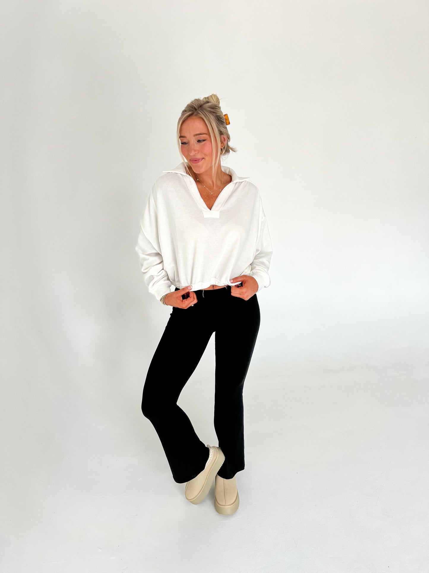 Keep it Casual White V-Neck Top