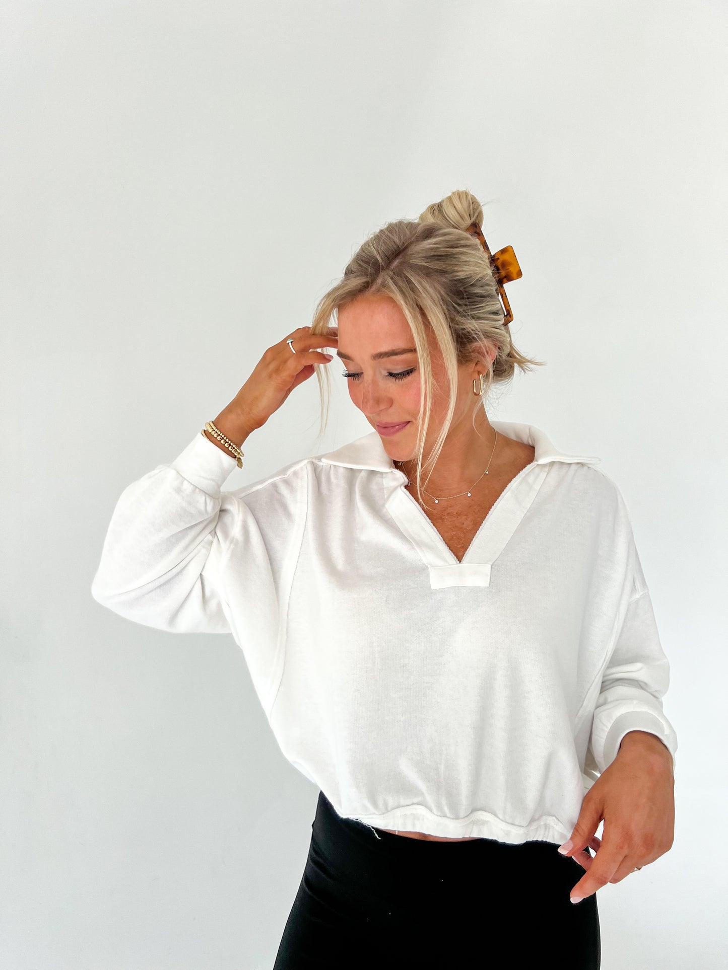 Keep it Casual White V-Neck Top