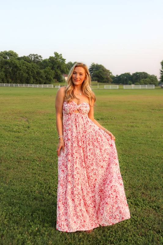 Golden Hour Dreams Strapless Dress
