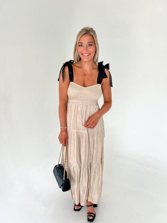 Effortless Perfection Champagne Dress