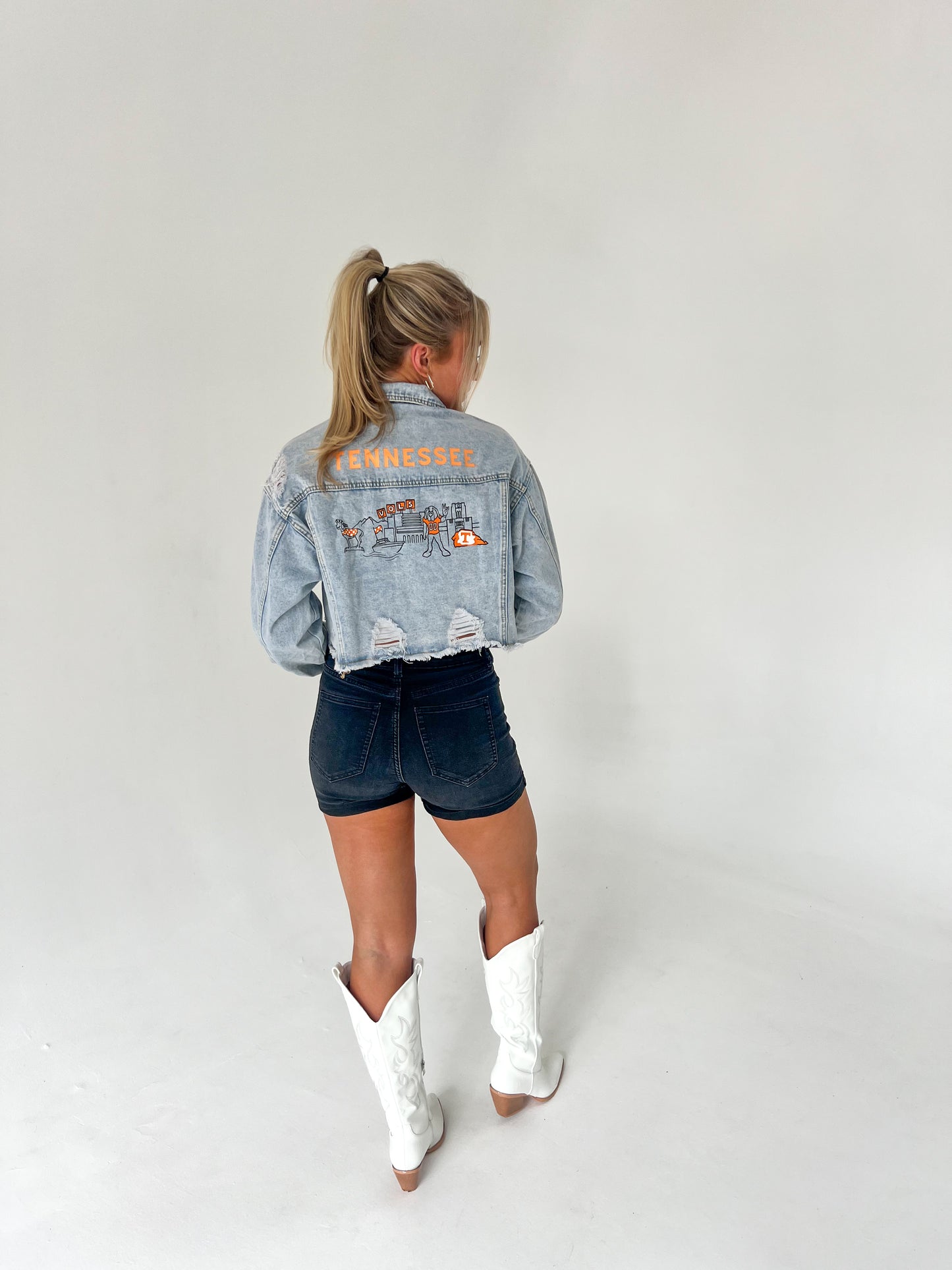 Go Big Orange Denim Jacket