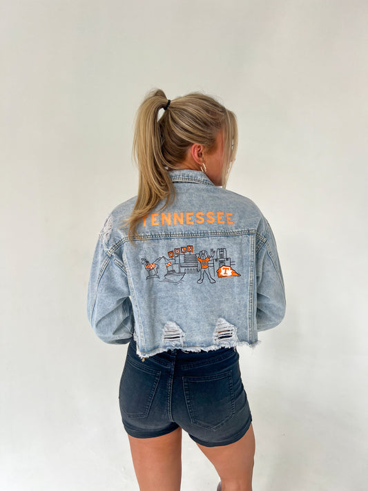 Go Big Orange Denim Jacket