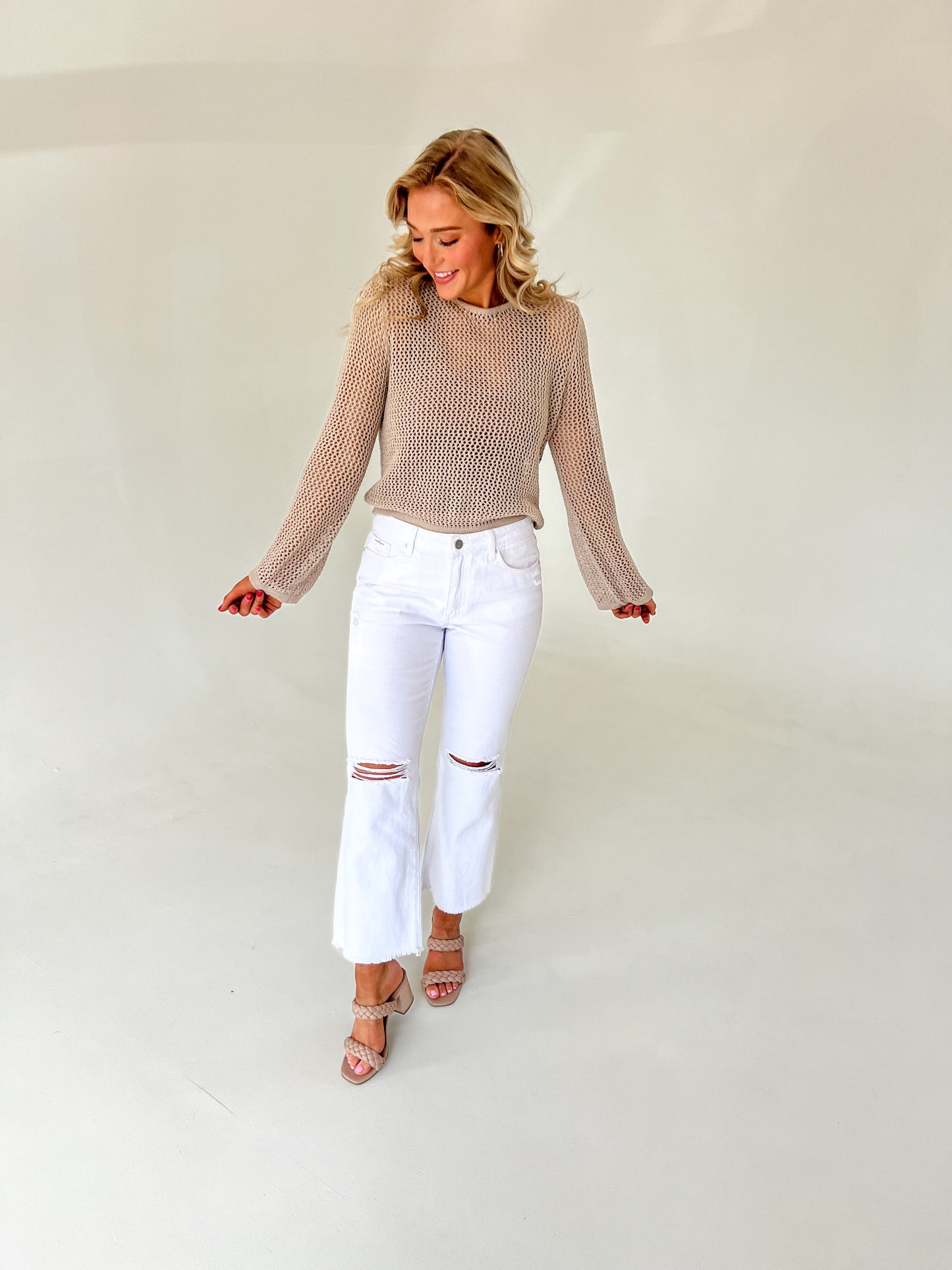 Khaki Knit Top