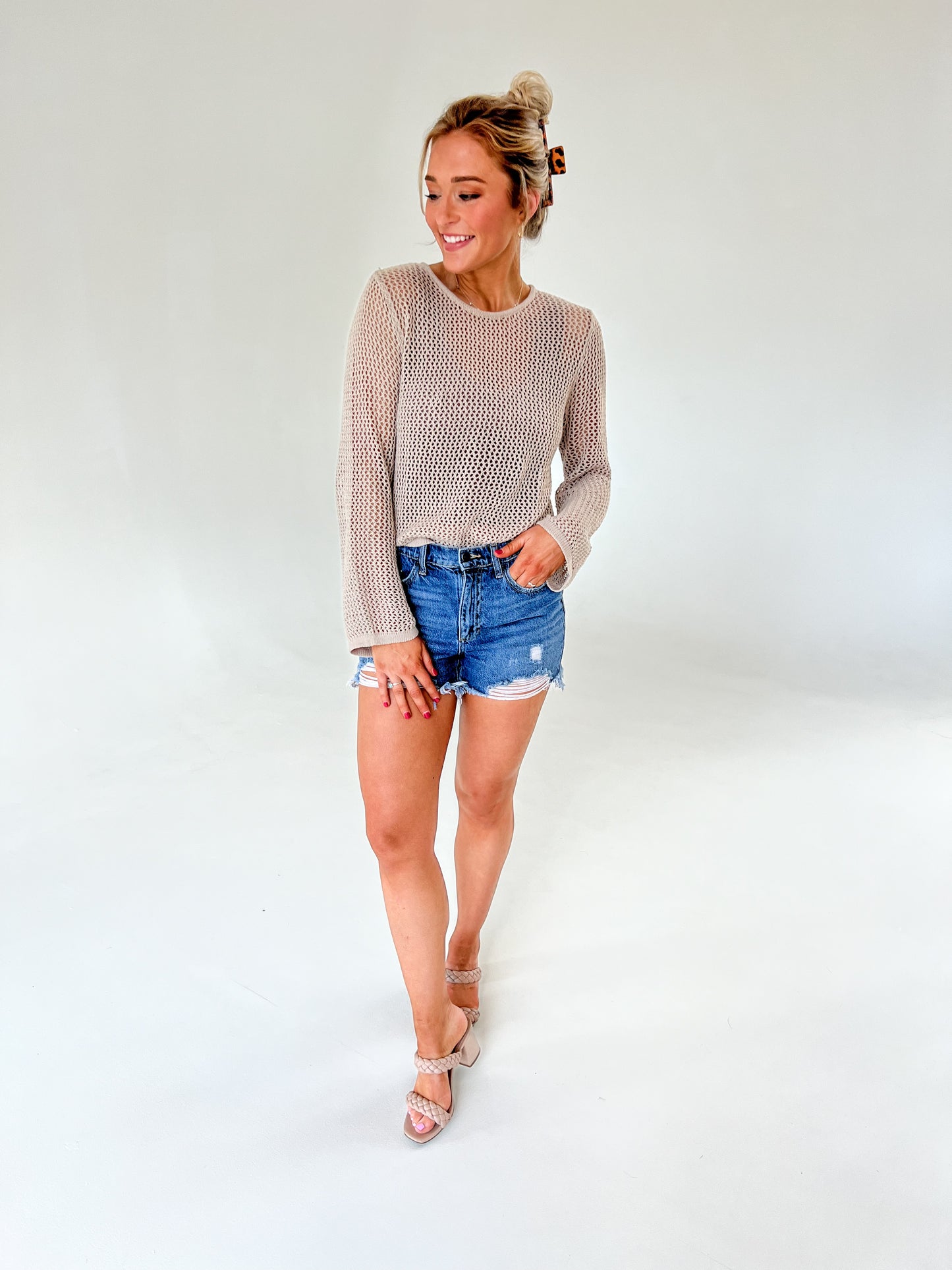 Khaki Knit Top